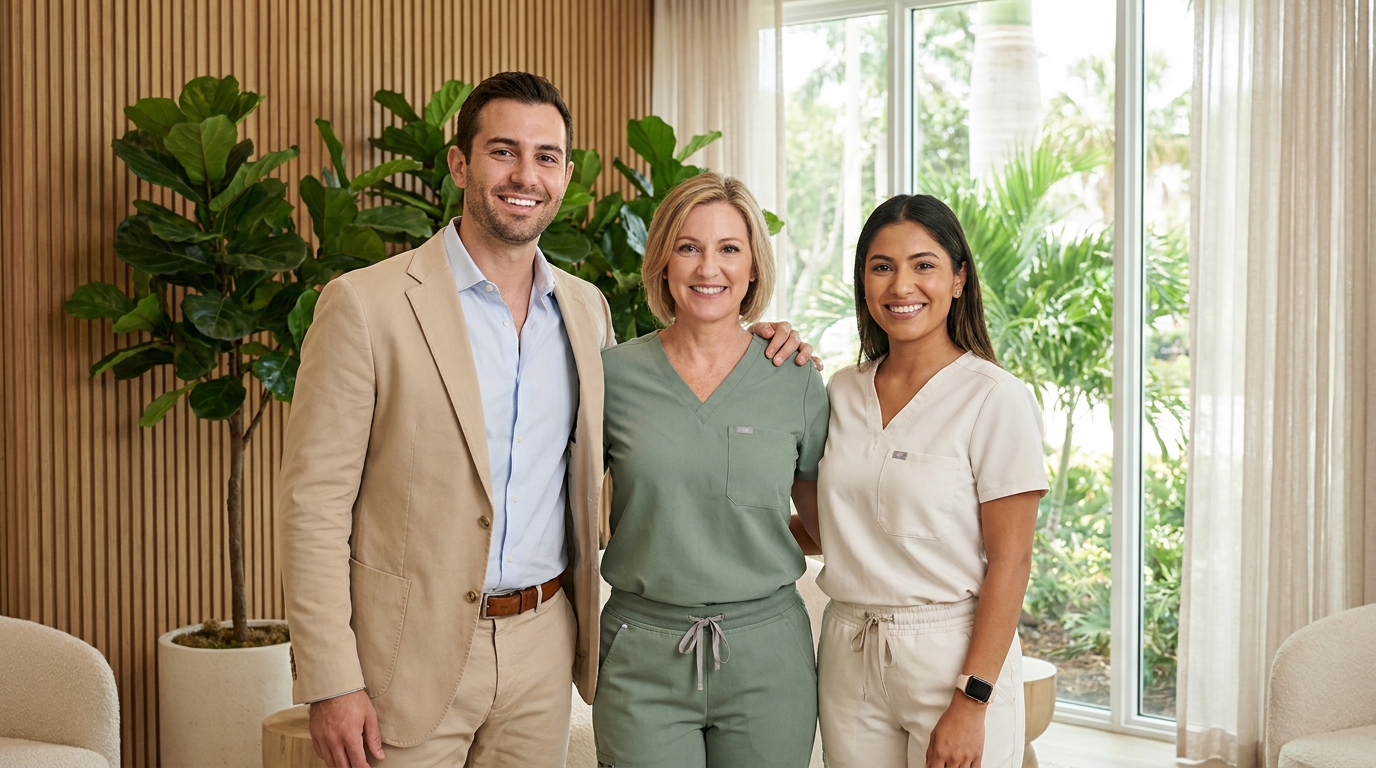 The dental team at Gardens Implant & Cosmetic Dentistry in Palm Beach Gardens